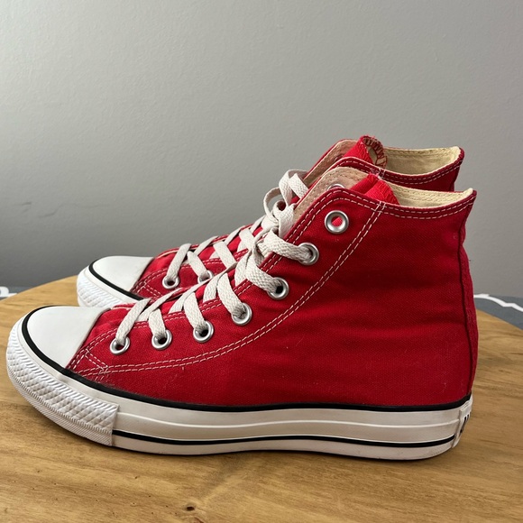 Converse Shoes - Converse All Star Chuck Taylor High Top Red Women’s 7 Sneakers